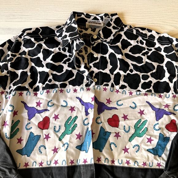 Vintage Tillman Western Shirt Copyright 1992 Southwestern Blouse M 90s - Picture 2 of 6